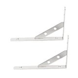 Max 2Pieces Stainless Steel Wall Shelf Bracket Support L Shaped 8 inches - Aladdin Shoppers