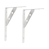 Max 2Pieces Stainless Steel Wall Shelf Bracket Support L Shaped 8 inches - Aladdin Shoppers