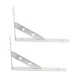 Max 2Pieces Stainless Steel Wall Shelf Bracket Support L Shaped 8 inches - Aladdin Shoppers