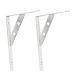 Max 2Pieces Stainless Steel Wall Shelf Bracket Support L Shaped 8 inches - Aladdin Shoppers
