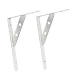 Max 2Pieces Stainless Steel Wall Shelf Bracket Support L Shaped 8 inches - Aladdin Shoppers