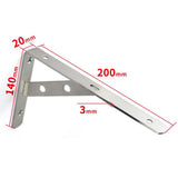 Max 2Pieces Stainless Steel Wall Shelf Bracket Support L Shaped 8 inches - Aladdin Shoppers