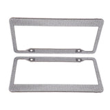 Max 2x 12"x6" Car Truck License Plate Frame Super Bling Crystal RhineStone Trim - Aladdin Shoppers