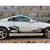 Max 2x Car Flame Totem Side Skirt Modified Personal Decoration Body Paste Black - Aladdin Shoppers