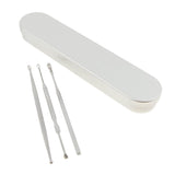 Max 3 Pcs Portable Stainless Steel Ear Pick Tool Set Home Travel Men Women Kids - Aladdin Shoppers