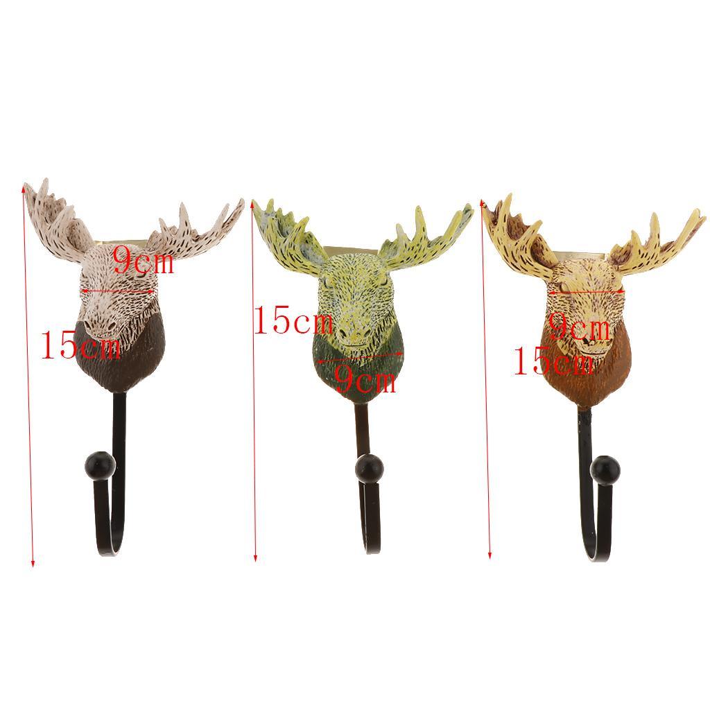 Max 3 Pcs/Set Decorative Coat Hook Resin for Keys Coat Scarf Handbag Deer - Aladdin Shoppers