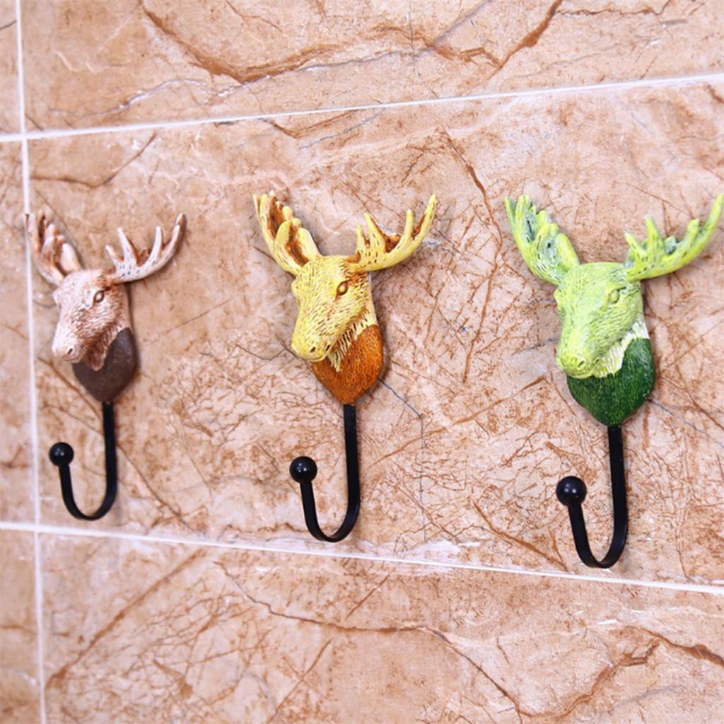 Max 3 Pcs/Set Decorative Coat Hook Resin for Keys Coat Scarf Handbag Deer - Aladdin Shoppers