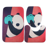 Max 3 Pieces Bathroom Rugs Sets Nonslip Bath Mat U Shaped Mat Toilet Lid Cover - Aladdin Shoppers