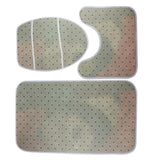 Max 3 Pieces Bathroom Rugs Sets Nonslip Bath Mat U Shaped Mat Toilet Lid Cover