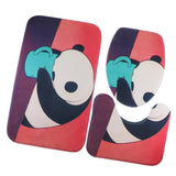 Max 3 Pieces Bathroom Rugs Sets Nonslip Bath Mat U Shaped Mat Toilet Lid Cover - Aladdin Shoppers