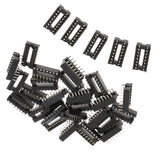 Max 30pcs 2.54mm Row Pitch Pins Soldering DIP IC Chip Socket Adaptor 16P Standard - Aladdin Shoppers