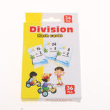 Max 36 Pieces Math Flash Cards for Elementary School Grades PK-3 Division - Aladdin Shoppers