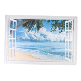 Max 3D Beach Seascape Fake Windows Wall Decal For Living Shade Beach - Aladdin Shoppers