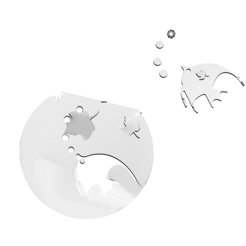 Max 3d Fish Tank Wall Sticker Mirror Acrylic Wall Decal for Bedroom Silver Color - Aladdin Shoppers