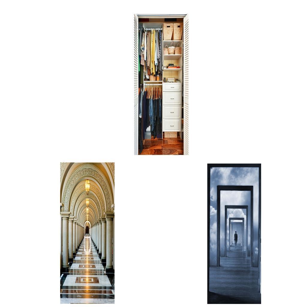 Max 3D Removable Art Door Murals Decals Wall Stickers for Home DIY Decoration S1 - Aladdin Shoppers