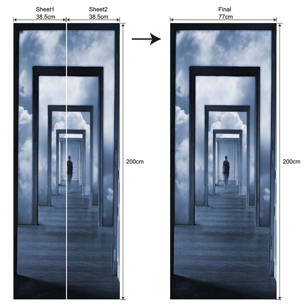 Max 3D Removable Art Door Murals Decals Wall Stickers for Home DIY Decoration S2 - Aladdin Shoppers
