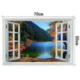 Max 3D Window View Scenery Wall Stickers Vinyl Art Mural Decal Home Room Decor D - Aladdin Shoppers