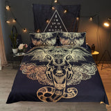 Max 3Pcs Bedding Set Golden Print Duvet Cover Pillowcase Elephant-203cmx228cm - Aladdin Shoppers