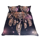 Max 3Pcs Bedding Set Golden Print Duvet Cover Pillowcase Eyes - 173cmx218cm - Aladdin Shoppers