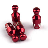 Max 4 Pieces Car Valve Cap Bowling Car Tire Valve Cap Air Dust Cover Red - Aladdin Shoppers