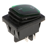 Max 4 Pin On-Off Car Boat Lighted Rocker Toggle Switch Waterproof 12V Green - Aladdin Shoppers