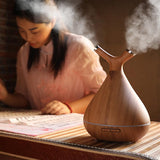 Max 400ml Aroma Essential Oil Diffuser Ultrasonic Air Humidifier Wood Grain A - Aladdin Shoppers