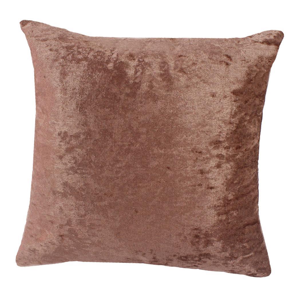 Max 45x45cm Soft Plush Pillowcase Cushion Cover for Sofa Car Decor Brown - Aladdin Shoppers