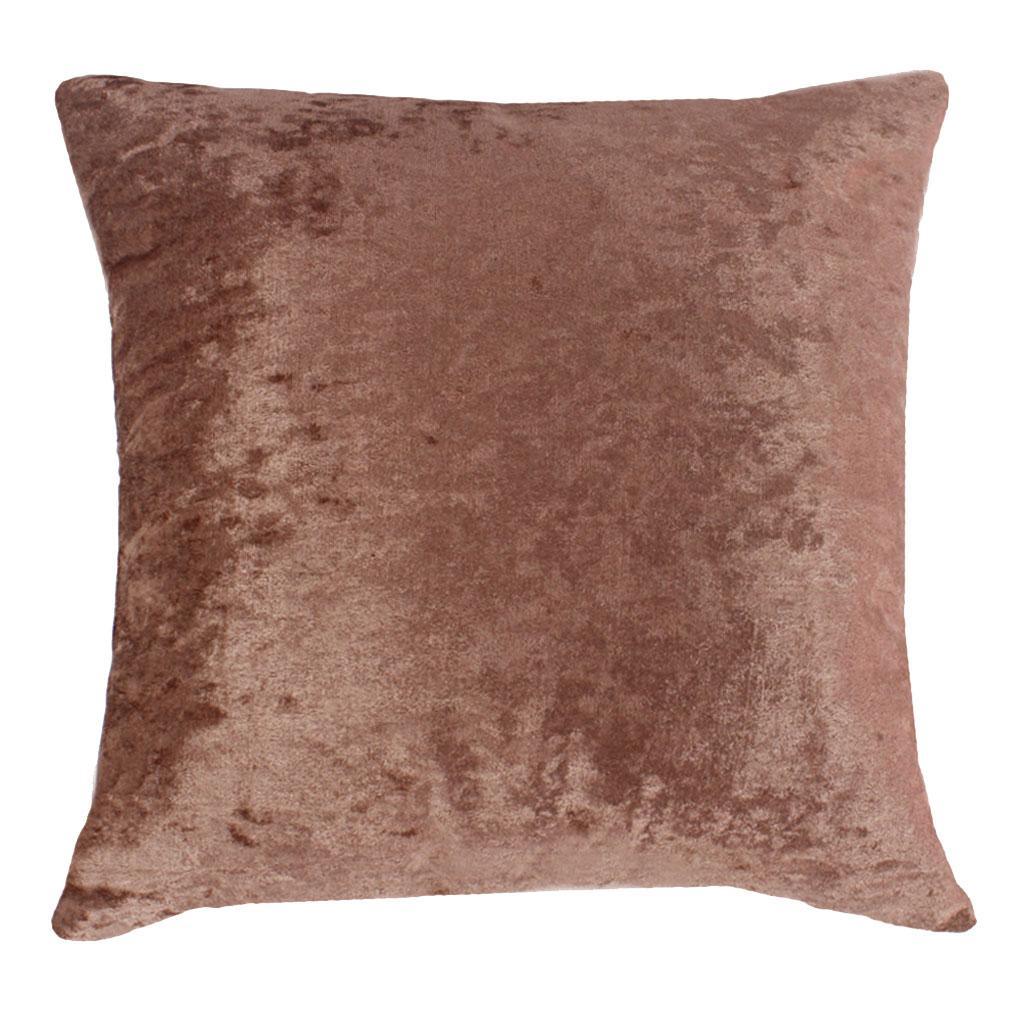 Max 45x45cm Soft Plush Pillowcase Cushion Cover for Sofa Car Decor Brown - Aladdin Shoppers