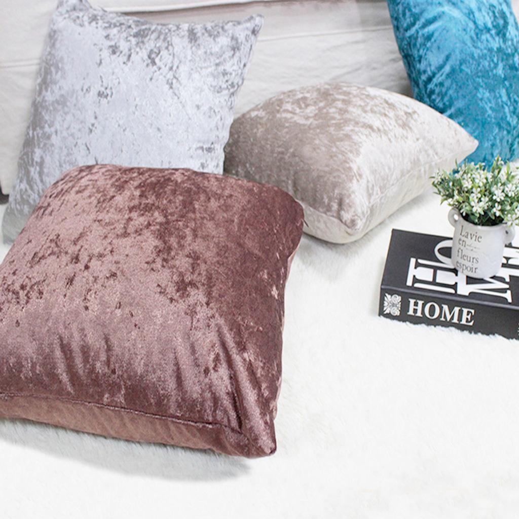 Max 45x45cm Soft Plush Pillowcase Cushion Cover for Sofa Car Decor Brown - Aladdin Shoppers