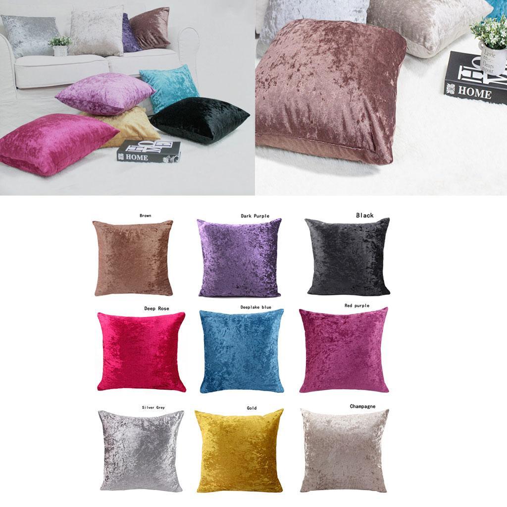 Max 45x45cm Soft Plush Pillowcase Cushion Cover for Sofa Car Decor Brown - Aladdin Shoppers