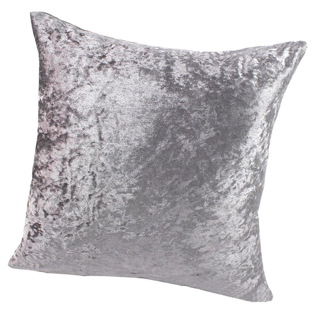 Max 45x45cm Soft Plush Pillowcase Cushion Cover for Sofa Car Decor Grey - Aladdin Shoppers