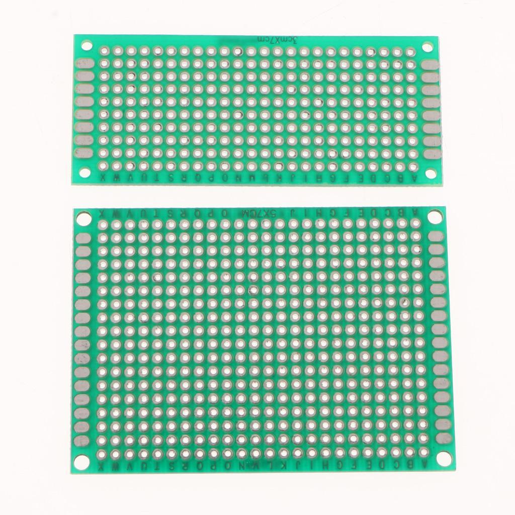 Max 4Pcs 5x7 4x6 3x7 2x8 cm Universal Copper Prototype Double-sided PCB Board - Aladdin Shoppers