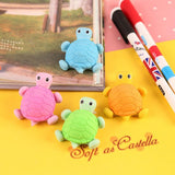 Max 4pcs Cartoon Animal Little Turtle Cute Stationery Eraser Yellow - Aladdin Shoppers