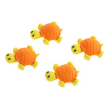 Max 4pcs Cartoon Animal Little Turtle Cute Stationery Eraser Yellow - Aladdin Shoppers