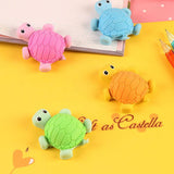 Max 4pcs Cartoon Animal Little Turtle Cute Stationery Eraser Yellow - Aladdin Shoppers
