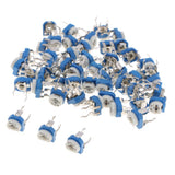 Max 50x 10 Values Linear Trimmer Potentiometer Variable Resistor 3 Terminal 500K - Aladdin Shoppers