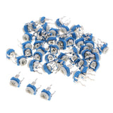 Max 50x 10 Values Linear Trimmer Potentiometer Variable Resistor 3 Terminal 50K - Aladdin Shoppers
