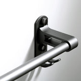 Max 59 cm aluminum black matte bathroom towel rack with hooks Black_1 bar - Aladdin Shoppers