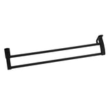 Max 59 cm aluminum black matte bathroom towel rack with hooks Black_2 bars - Aladdin Shoppers