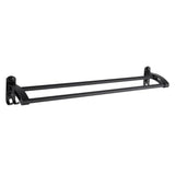 Max 59 cm aluminum black matte bathroom towel rack with hooks Black_2 bars - Aladdin Shoppers