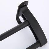 Max 59 cm aluminum black matte bathroom towel rack with hooks Black_2 bars - Aladdin Shoppers