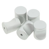 Max 5pack Cylindroid Drawer Pull Handle Door Cabinet Knobs White-21x17mm - Aladdin Shoppers