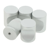 Max 5pack Cylindroid Drawer Pull Handle Door Cabinet Knobs White-21x17mm - Aladdin Shoppers