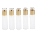 Max 5Pcs Glass spray Bottle Refillable Cosmetic Container Leakproof 80ml Golden - Aladdin Shoppers