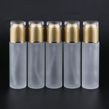 Max 5Pcs Glass spray Bottle Refillable Cosmetic Container Leakproof 80ml Golden - Aladdin Shoppers