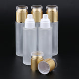 Max 5Pcs Glass spray Bottle Refillable Cosmetic Container Leakproof 80ml Golden - Aladdin Shoppers