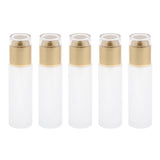 Max 5Pcs Glass spray Bottle Refillable Cosmetic Container Leakproof 80ml Golden - Aladdin Shoppers
