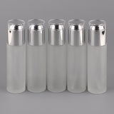 Max 5Pcs Glass spray Bottle Refillable Cosmetic Container Leakproof 80ml Silver - Aladdin Shoppers