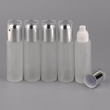 Max 5Pcs Glass spray Bottle Refillable Cosmetic Container Leakproof 80ml Silver - Aladdin Shoppers