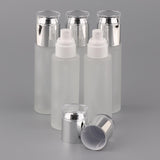 Max 5Pcs Glass spray Bottle Refillable Cosmetic Container Leakproof 80ml Silver - Aladdin Shoppers